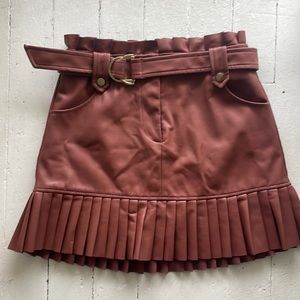 ZARA FAUX LEATHER SKIRT M